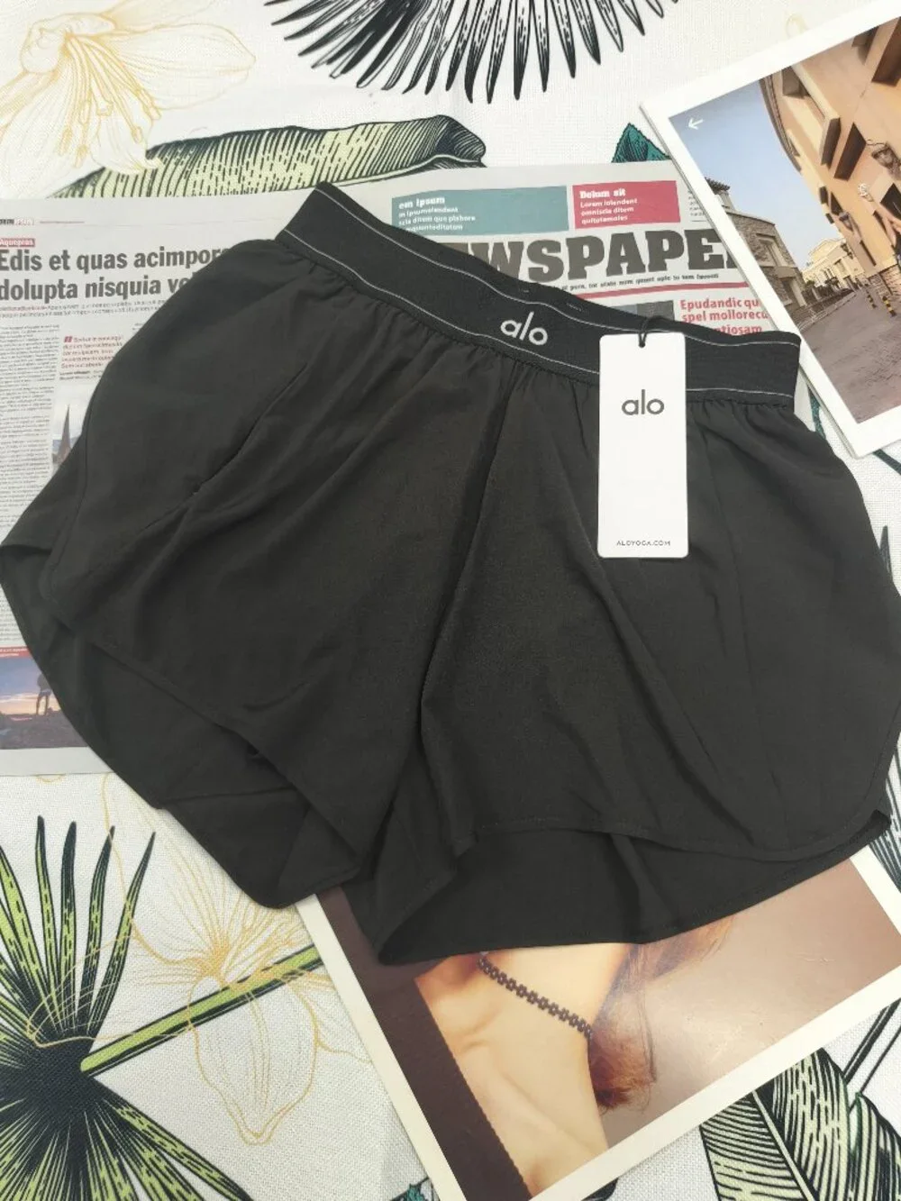 Alo Yoga Black Match Point Short🍧New With Tags💖Summer Athleisure